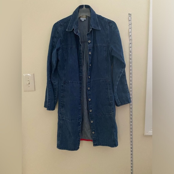 The Territory Ahead Vintage Denim Gown/Dress. Filled button down. - Picture 1 of 8